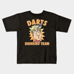 Dart Drinking Team Big Dart Player Dart Arrow Kids T-Shirt